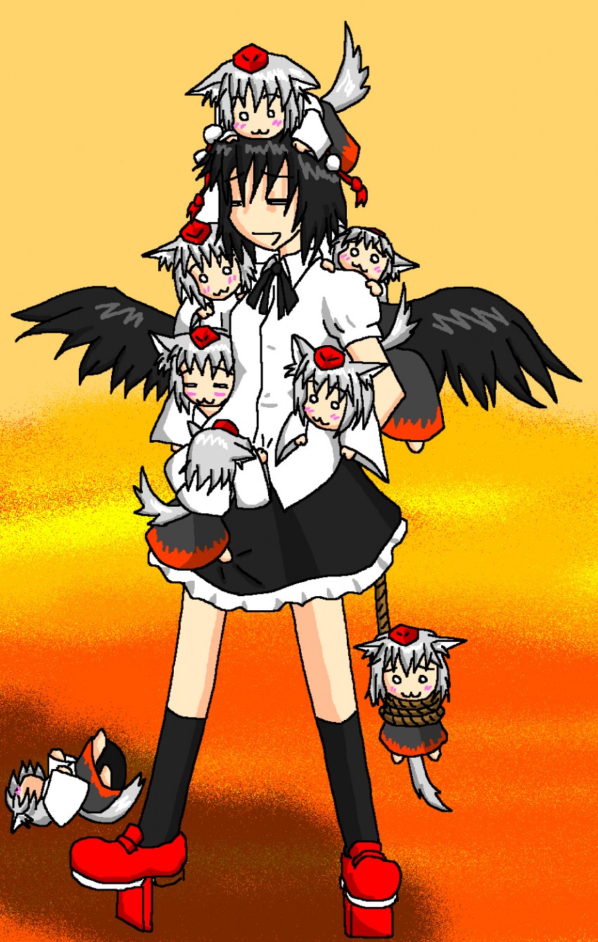 shameimaru aya and inubashiri momiji (touhou) drawn by agile_(agile_zip)
