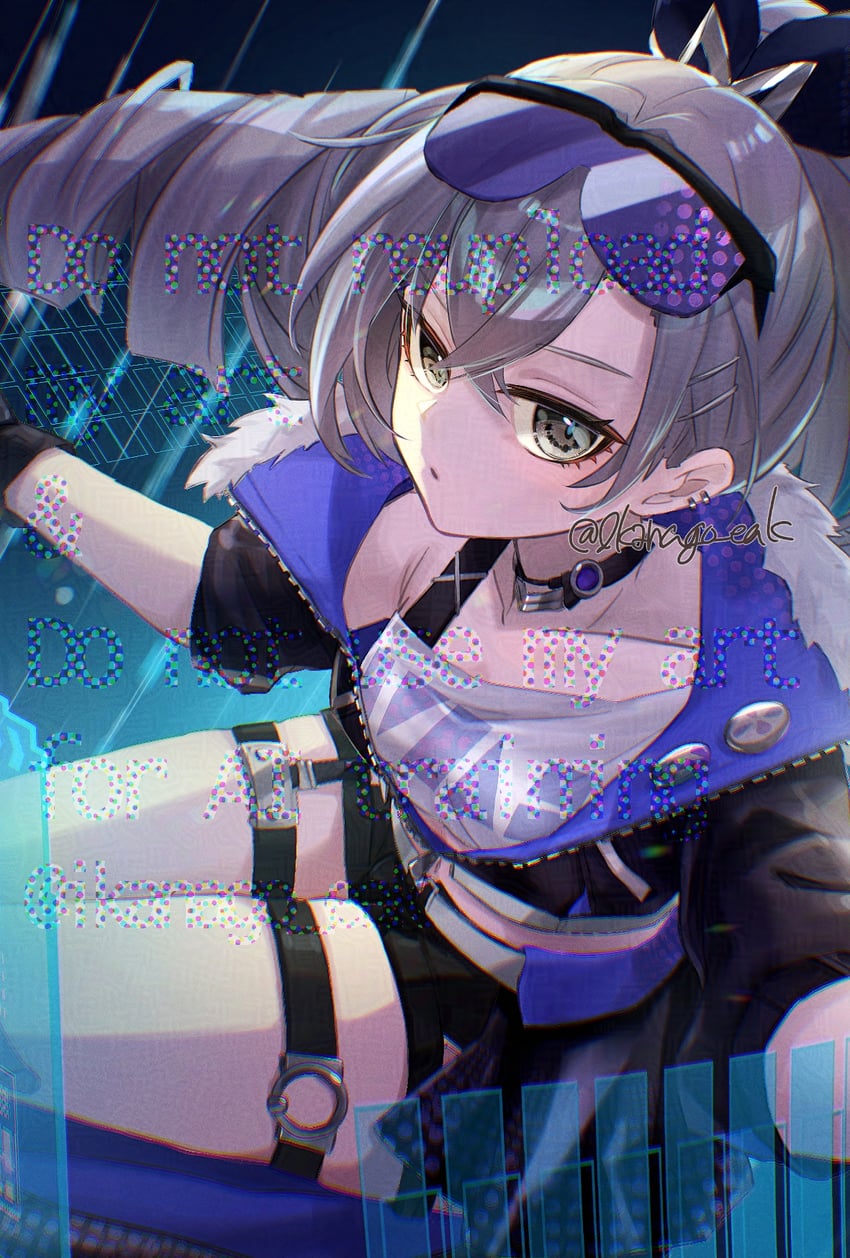 silver wolf (honkai and 1 more) drawn by ikanago_eak