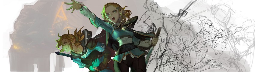 link, princess zelda, mipha, urbosa, and revali (the legend of zelda and 1 more) drawn by pimo_(pinkmojitodiary)