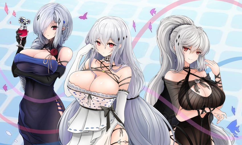 skadi, specter, skadi the corrupting heart, and gladiia (arknights) drawn by a_lang_zi