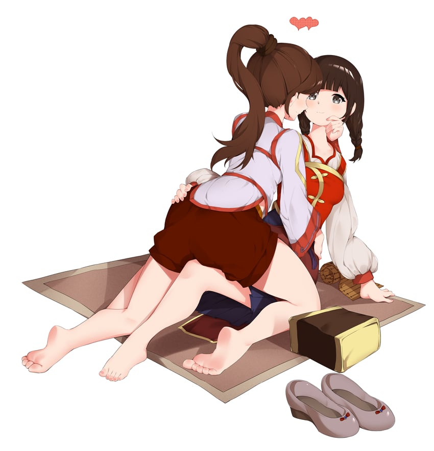 da qiao and xiao qiao (shin sangoku musou and 1 more) drawn by chashuwu
