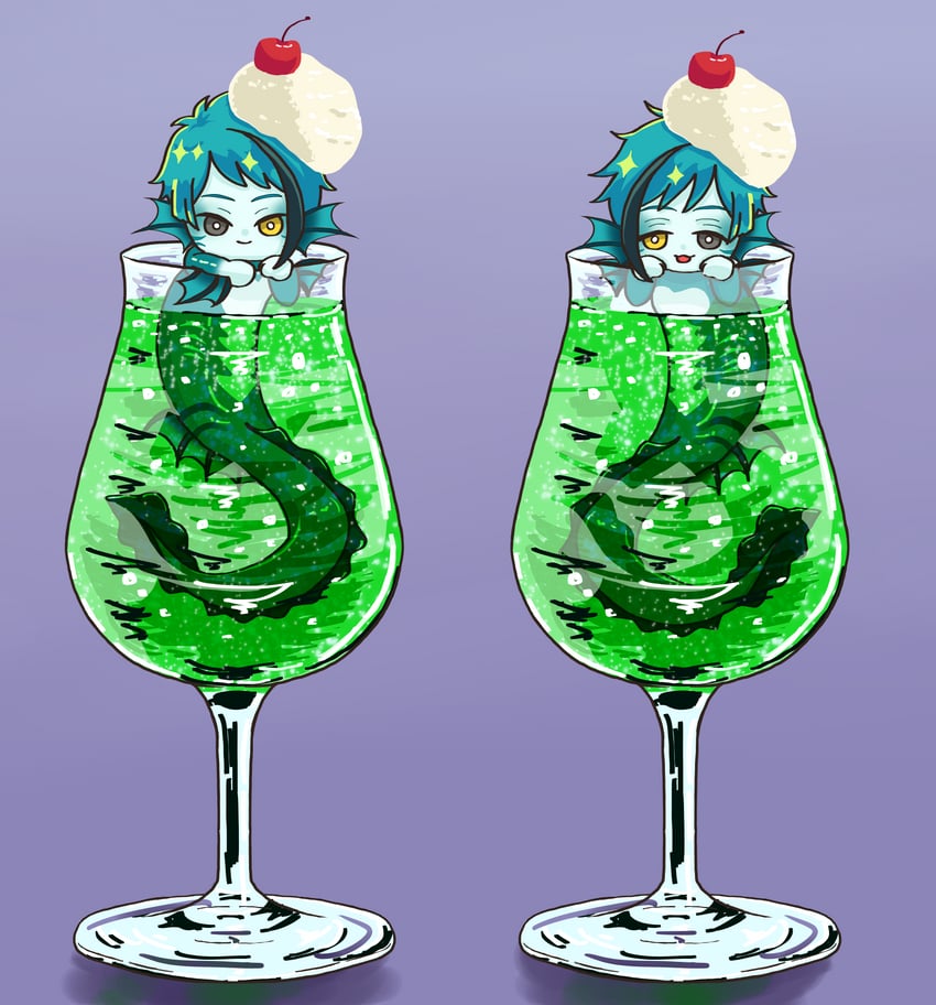 floyd leech and jade leech (twisted wonderland) drawn by pi_(user_rjnf3523)