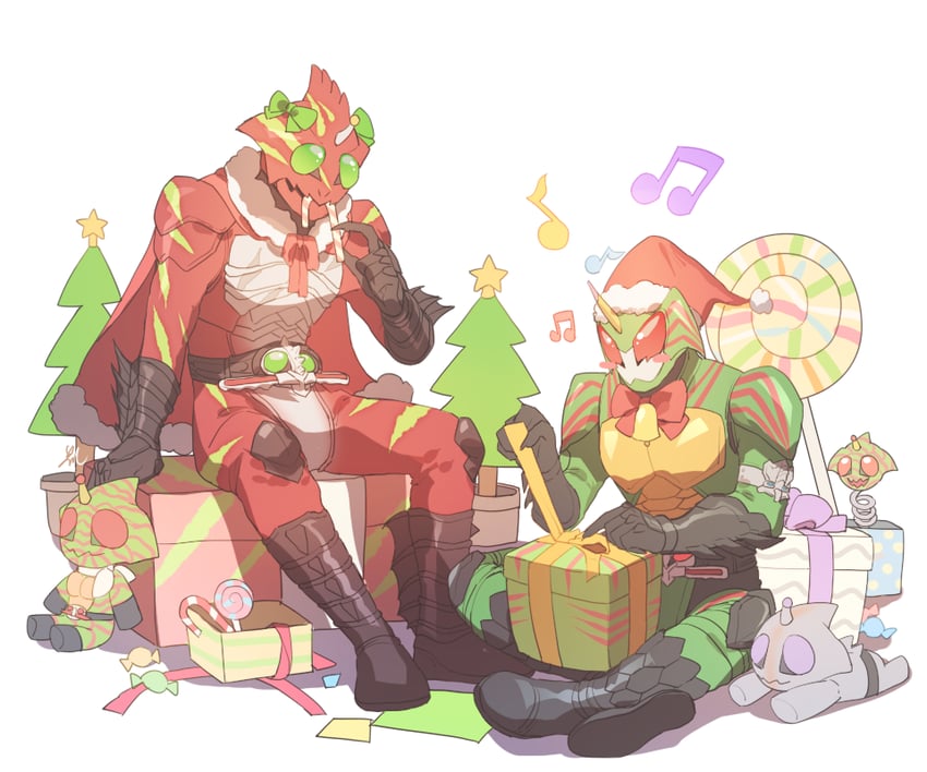 kamen rider amazon, kamen rider amazon alpha, kamen rider amazon omega, and kamen rider amazon sigma (kamen rider and 2 more) drawn by mio_(jian_wei)
