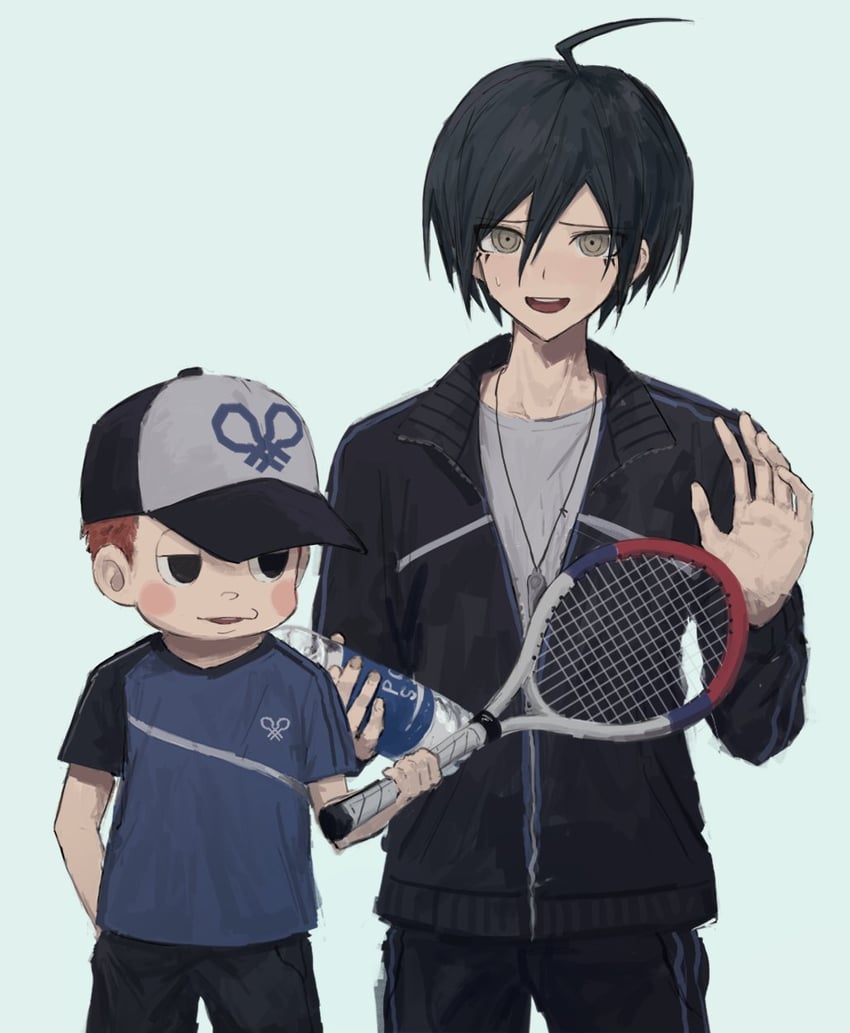 saihara shuichi and hoshi ryoma (danganronpa and 1 more) drawn by iumi_urura
