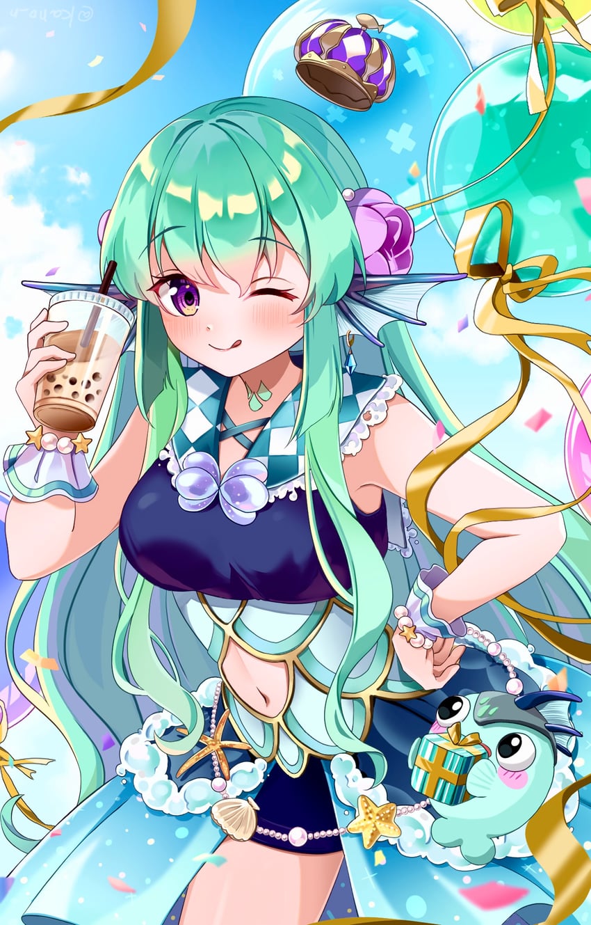 finana ryugu and ryuguard (nijisanji and 1 more) drawn by kano3