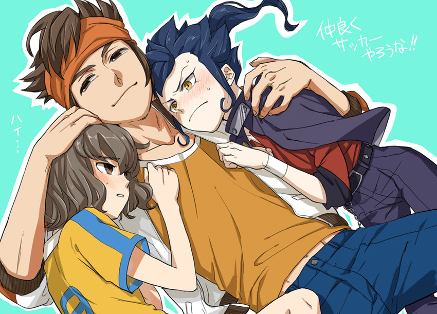 shindou takuto, endou mamoru, and tsurugi kyousuke (inazuma eleven and 1 more) drawn by yunopan_chako