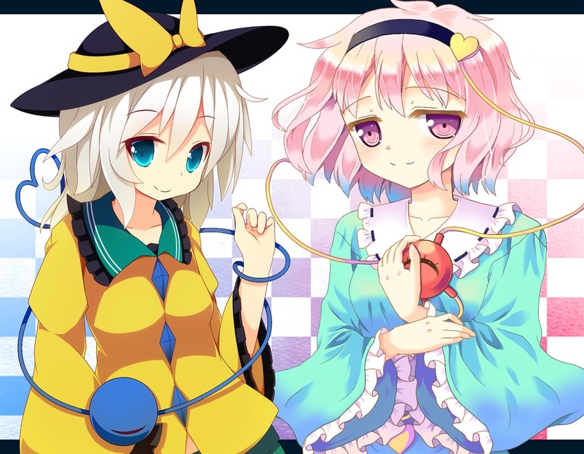komeiji koishi and komeiji satori (touhou) drawn by beni_shake