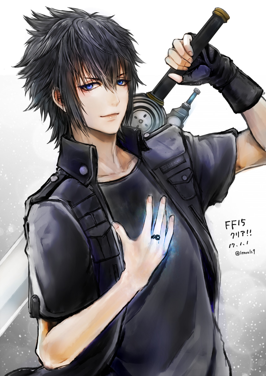 noctis lucis caelum (final fantasy and 1 more) drawn by hasura_(coconutice)