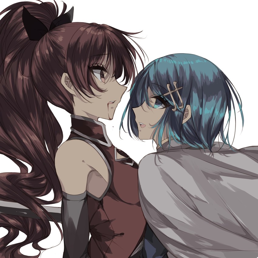 miki sayaka and sakura kyoko (mahou shoujo madoka magica) drawn by misteor