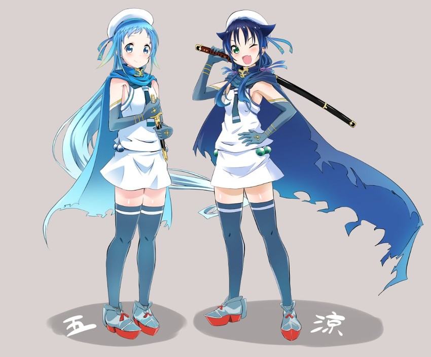 samidare and suzukaze (kantai collection) drawn by yokoshima_(euphoria)