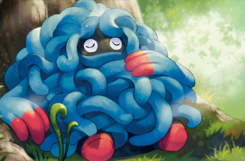 tangrowth (pokemon and 1 more) drawn by kodama_(pukupuku)