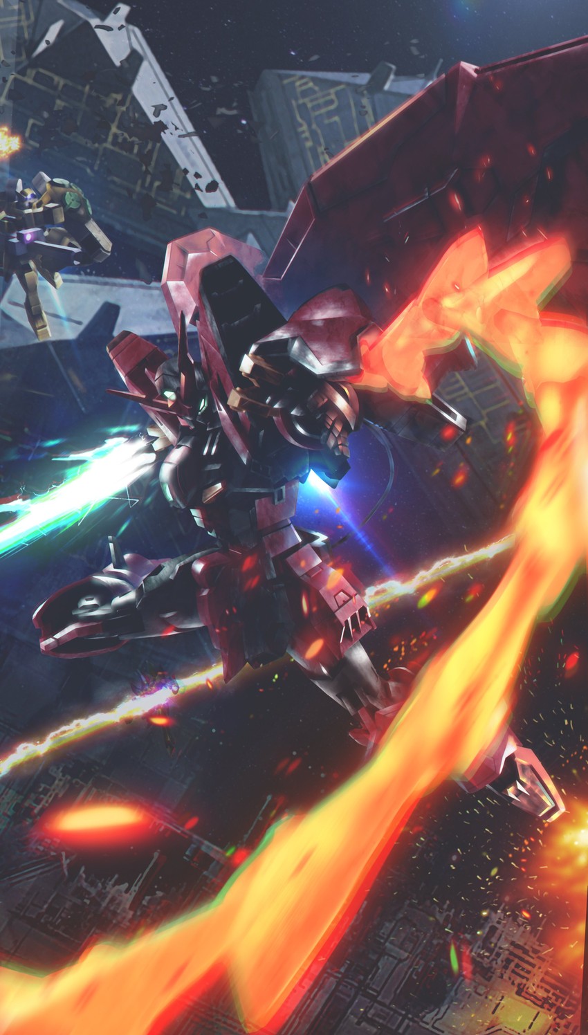 gundam epyon, virgo ii, and libra (gundam and 1 more) drawn by boshi_(atuki_mk2)