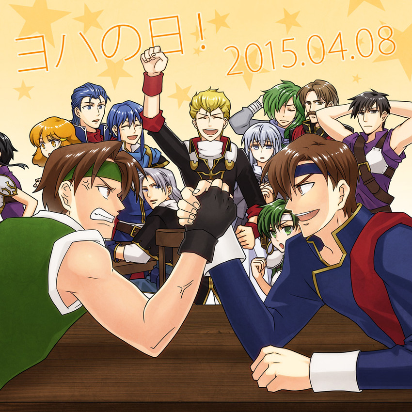 seliph, julia, larcei, lana, scathach, and 8 more (fire emblem and 1 more) drawn by futatsuki_(perfect_lovers)