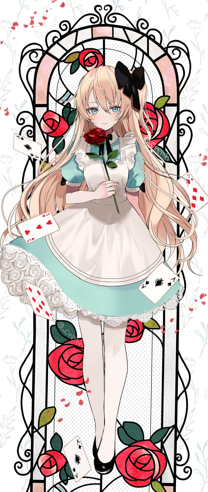 alice (alice's adventures in wonderland) drawn by chiemo_(xcem)