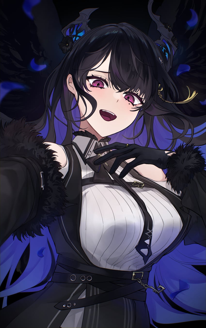 nerissa ravencroft (hololive and 1 more) drawn by misoraamenx