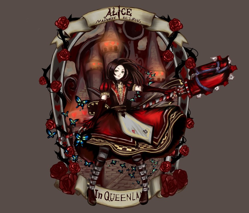 alice liddell (american mcgee's alice and 1 more) drawn by mizukai