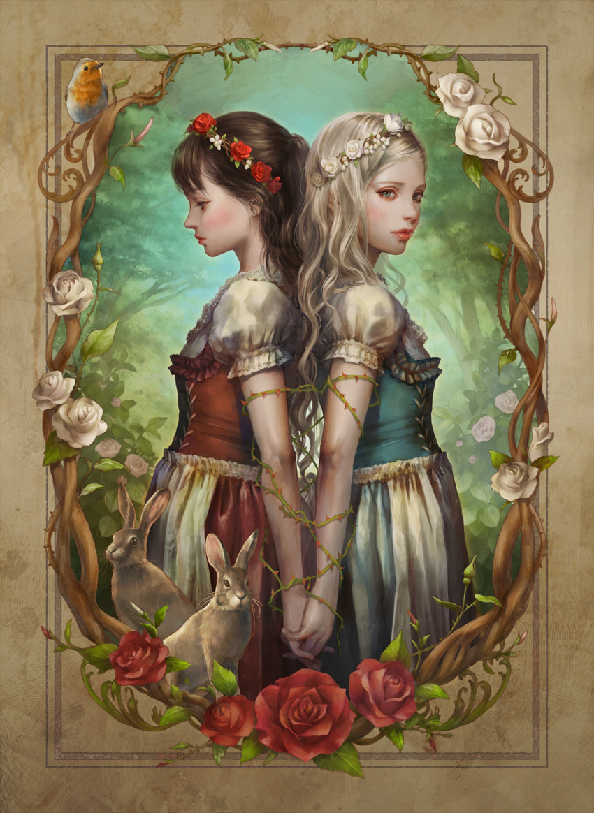 snow-white and rose-red (snow-white and rose-red) drawn by hage2013