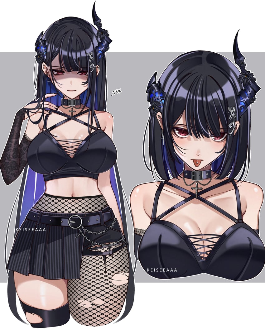 nerissa ravencroft (hololive and 1 more) drawn by keisea