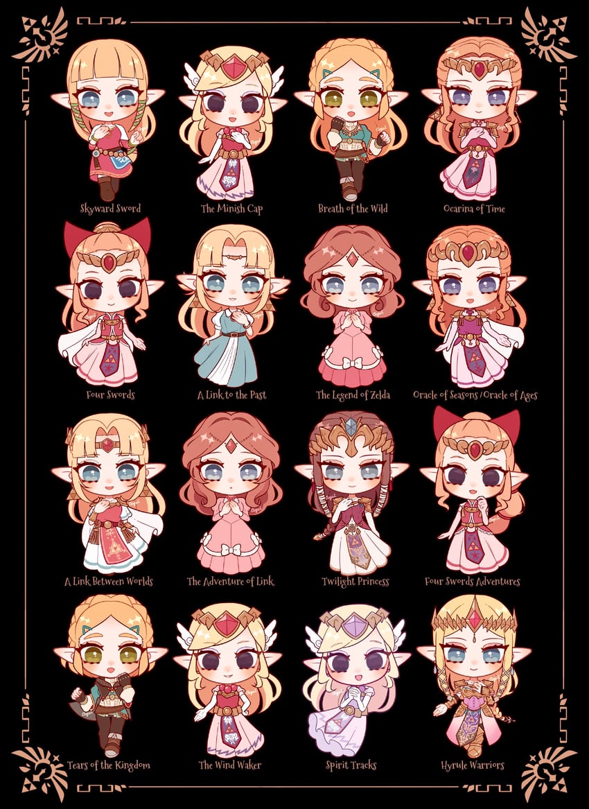princess zelda and toon zelda (the legend of zelda and 15 more) drawn by co_09vrg