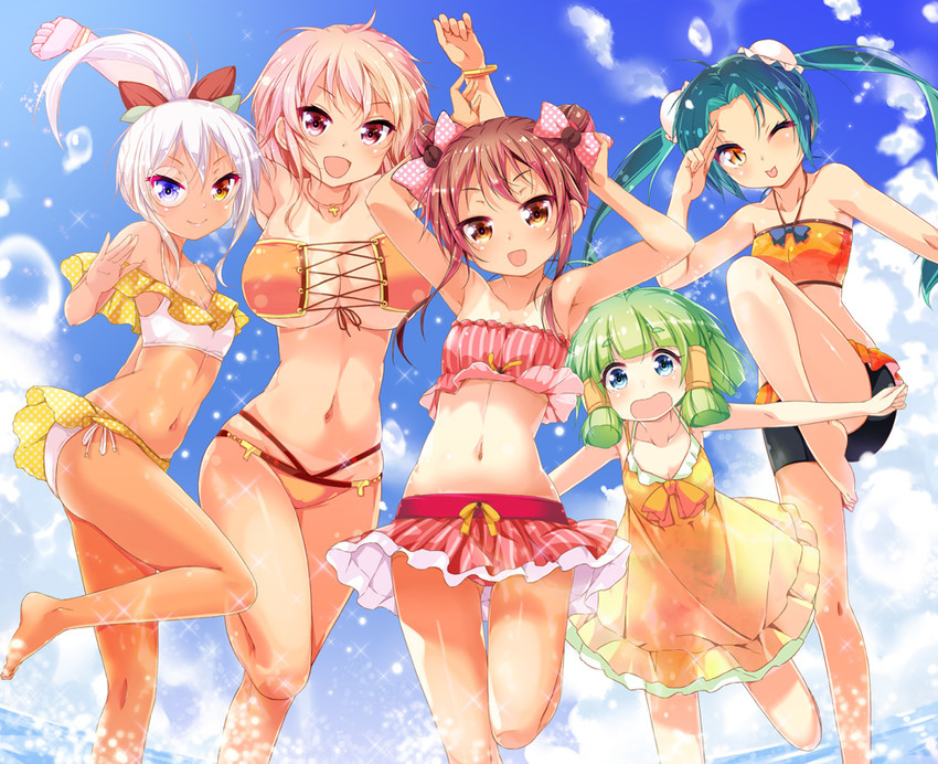 cafe, tea, midori, cocoa, and sei (cafe-chan to break time) drawn by porurin