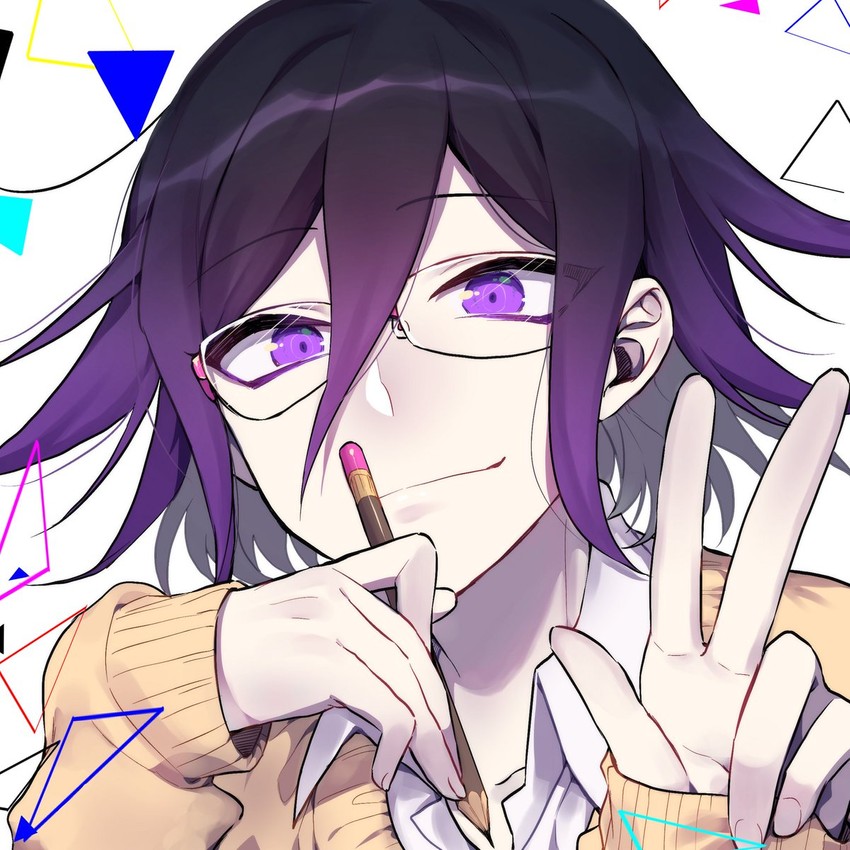 oma kokichi (danganronpa and 1 more) drawn by nanin