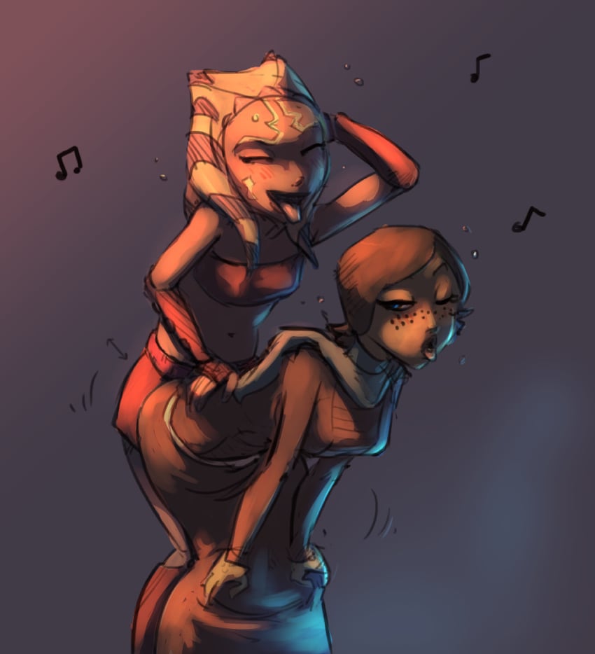ahsoka tano and barriss offee (star wars and 1 more) drawn by tourbillon