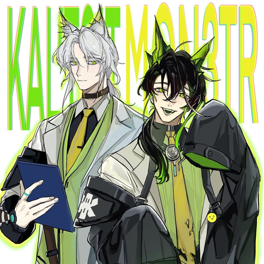 kal'tsit and mon3tr (arknights) drawn by aaa_shenmi_zuo_fan_ren