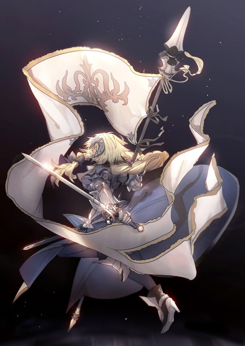 jeanne d'arc (fate and 2 more) drawn by no-kan