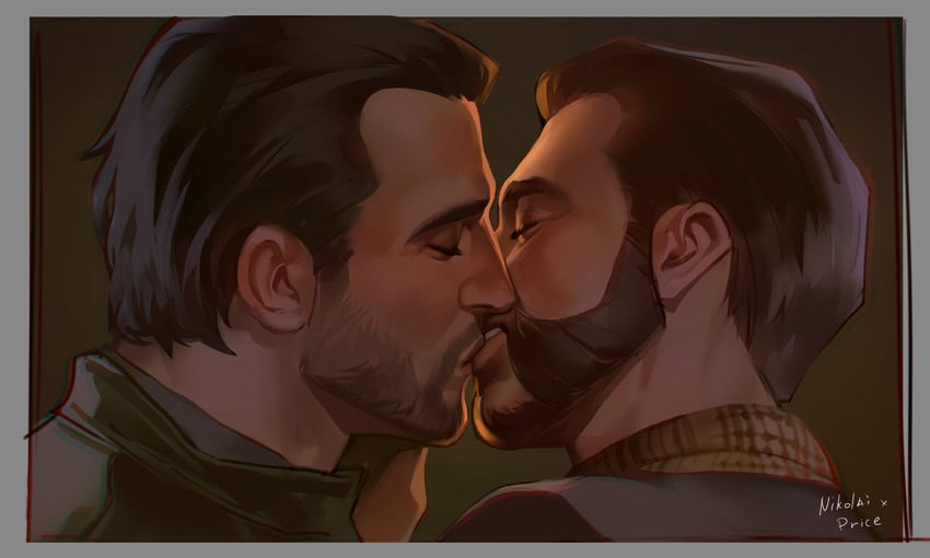 captain price and nikolai (call of duty and 1 more) drawn by sasha_shkret