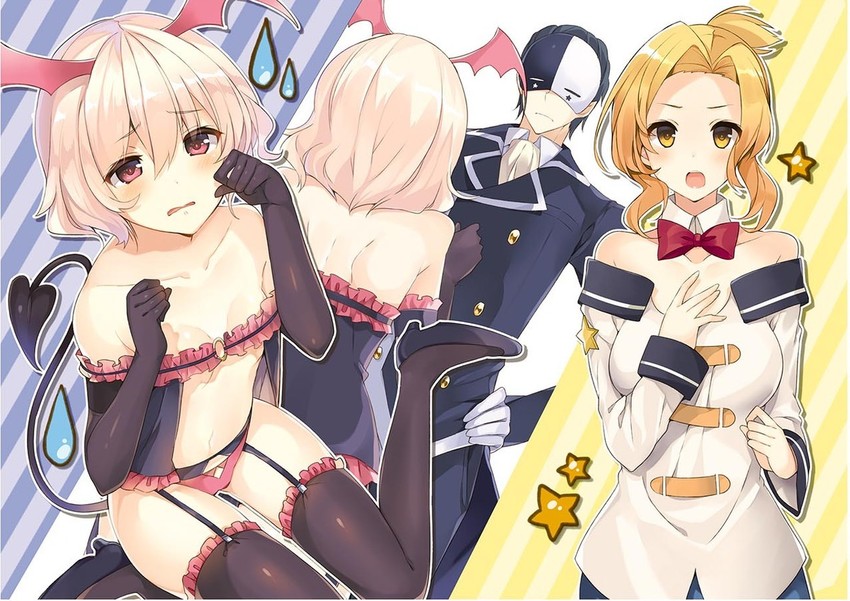 luna, vanir, and shinjin succubus (kono subarashii sekai ni shukufuku wo!) drawn by mishima_kurone