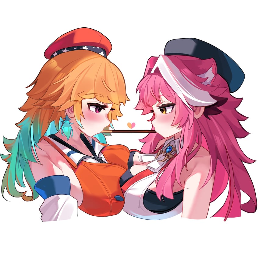 takanashi kiara and raora panthera (hololive and 1 more) drawn by clulless