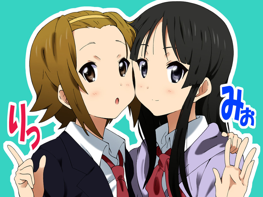akiyama mio and tainaka ritsu (k-on!) drawn by yamasaki_wataru
