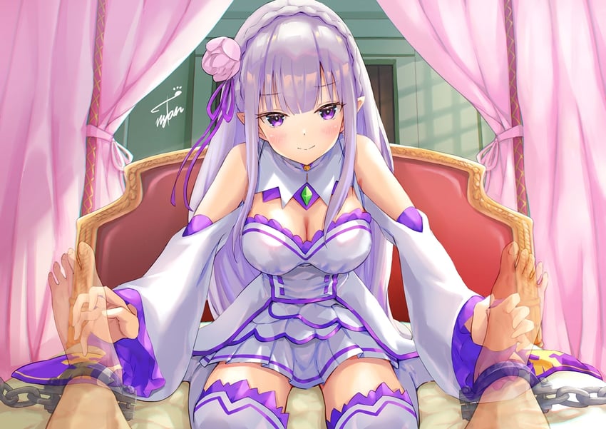 emilia (re:zero kara hajimeru isekai seikatsu) drawn by tarunyan