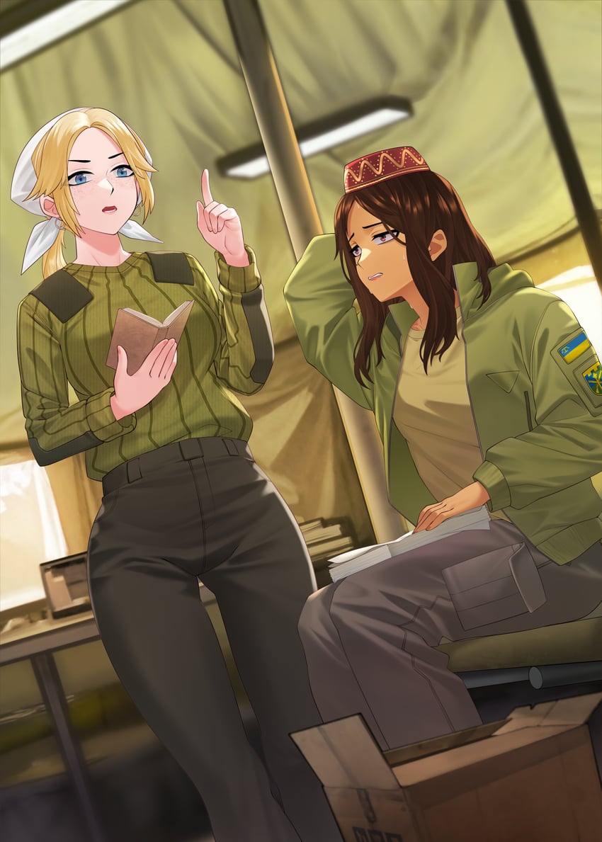 olena bozhuk and shefika (original) drawn by samsam_s2s