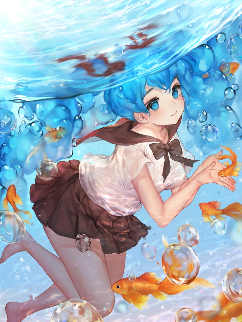 hatsune miku and bottle miku (vocaloid) drawn by liby_(libtnvd)