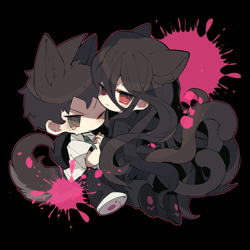 hinata hajime and kamukura izuru (danganronpa and 1 more) drawn by pechikaroto