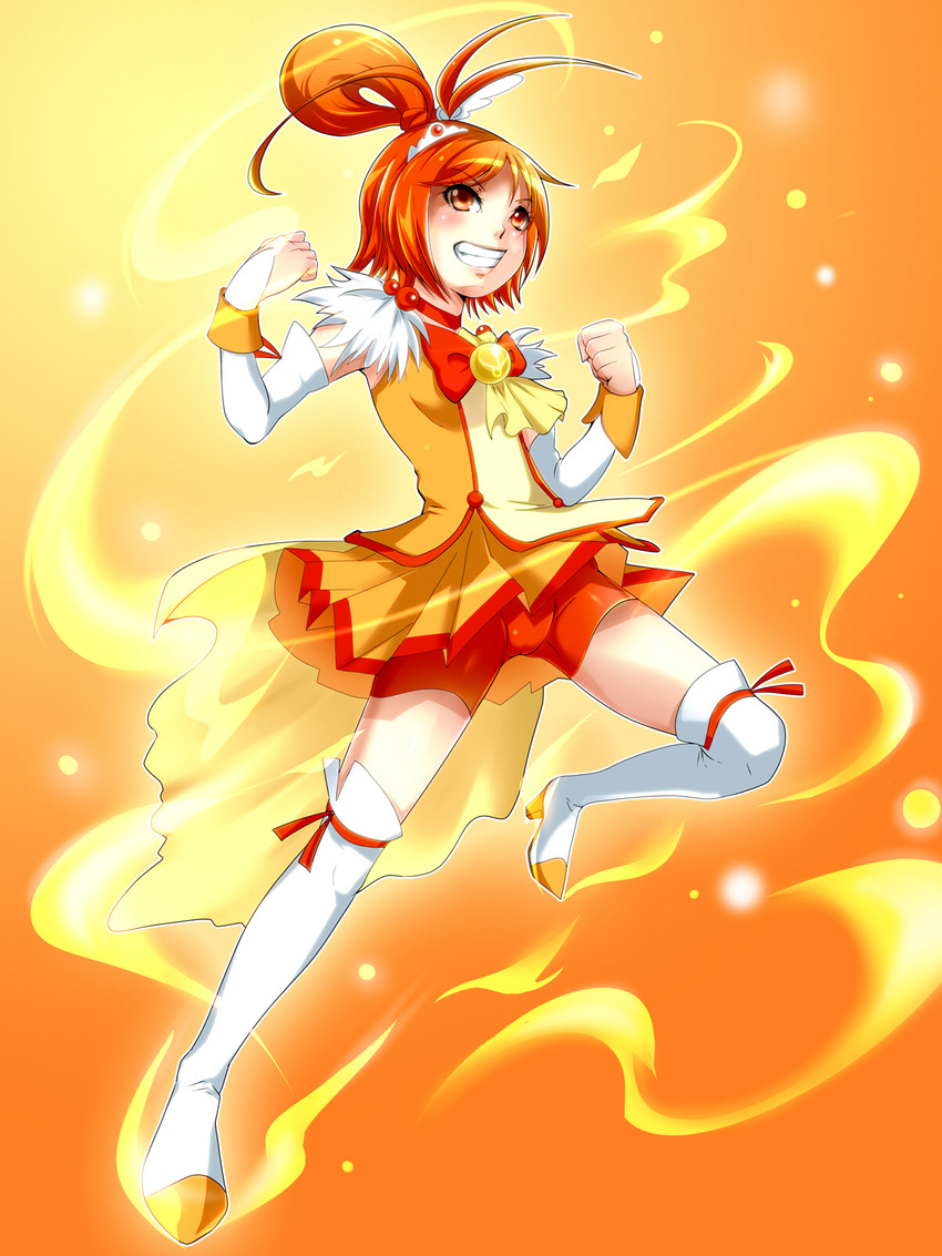 hino akane and cure sunny (precure and 1 more) drawn by nakoshe