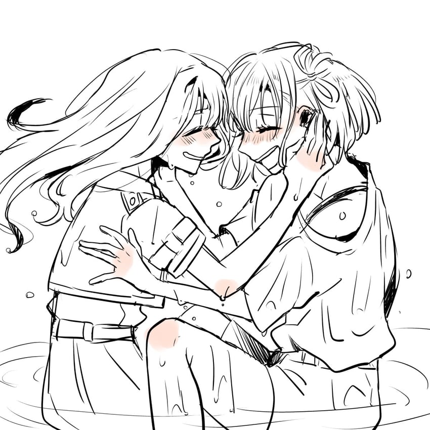 nishikigi chisato and inoue takina (lycoris recoil) drawn by sakurada_en