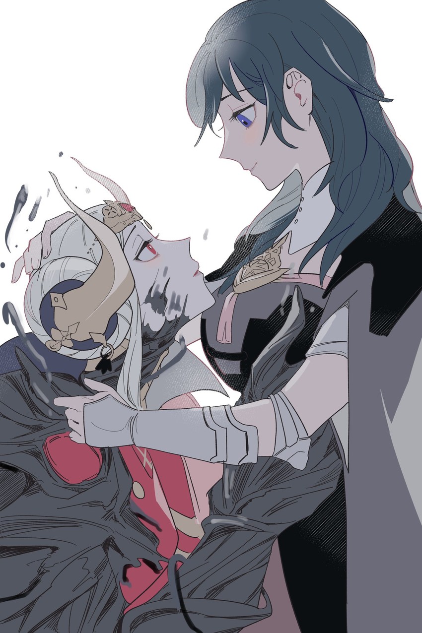 female byleth and edelgard von hresvelg (fire emblem and 1 more) drawn by b_(wldms6650)