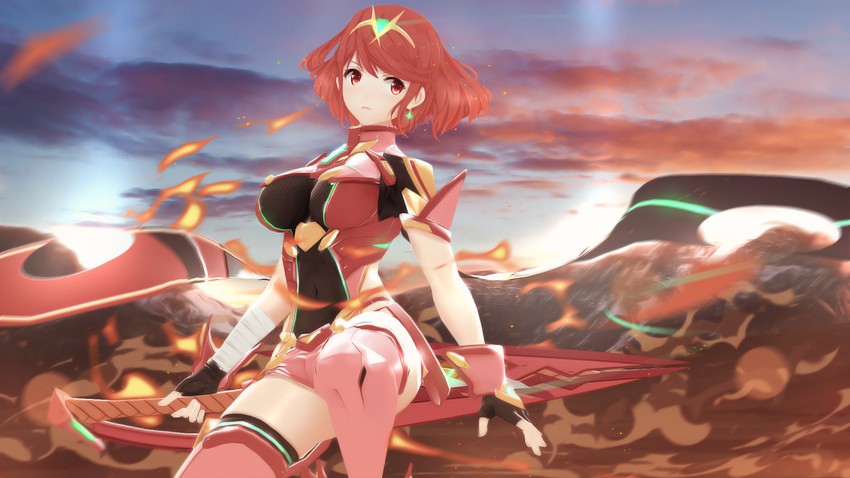 pyra (xenoblade chronicles and 1 more) drawn by sculp2