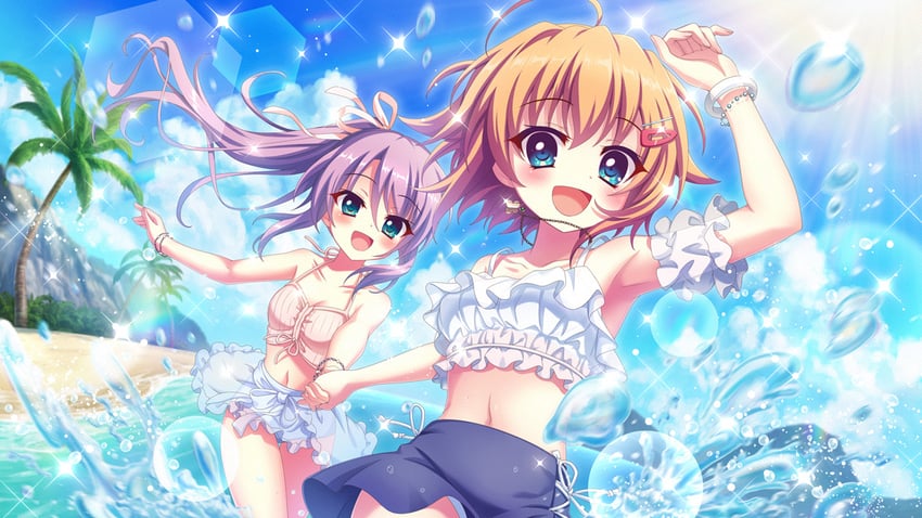 shikimiya mana and tsukisaka sayu (re:stage!) drawn by izumi_tsubasu