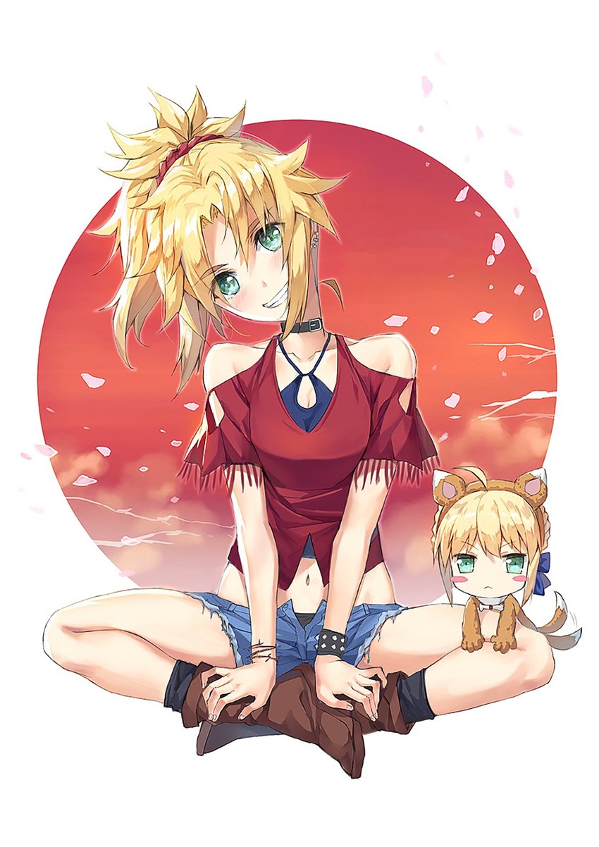 artoria pendragon, saber, and mordred (fate and 3 more) drawn by tonee