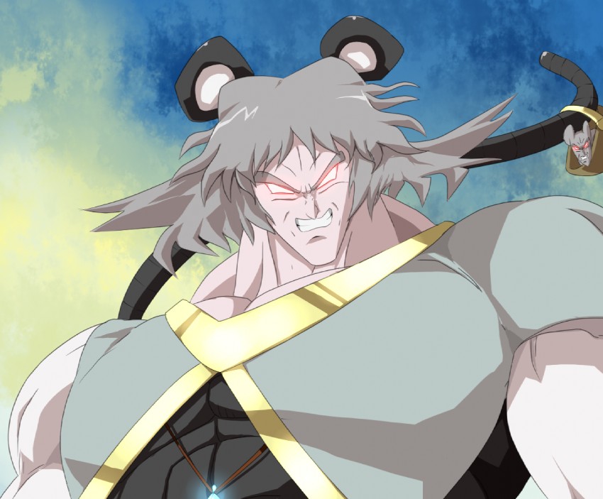 nazrin and broly (touhou and 2 more) drawn by akagi_(sk0127aho)