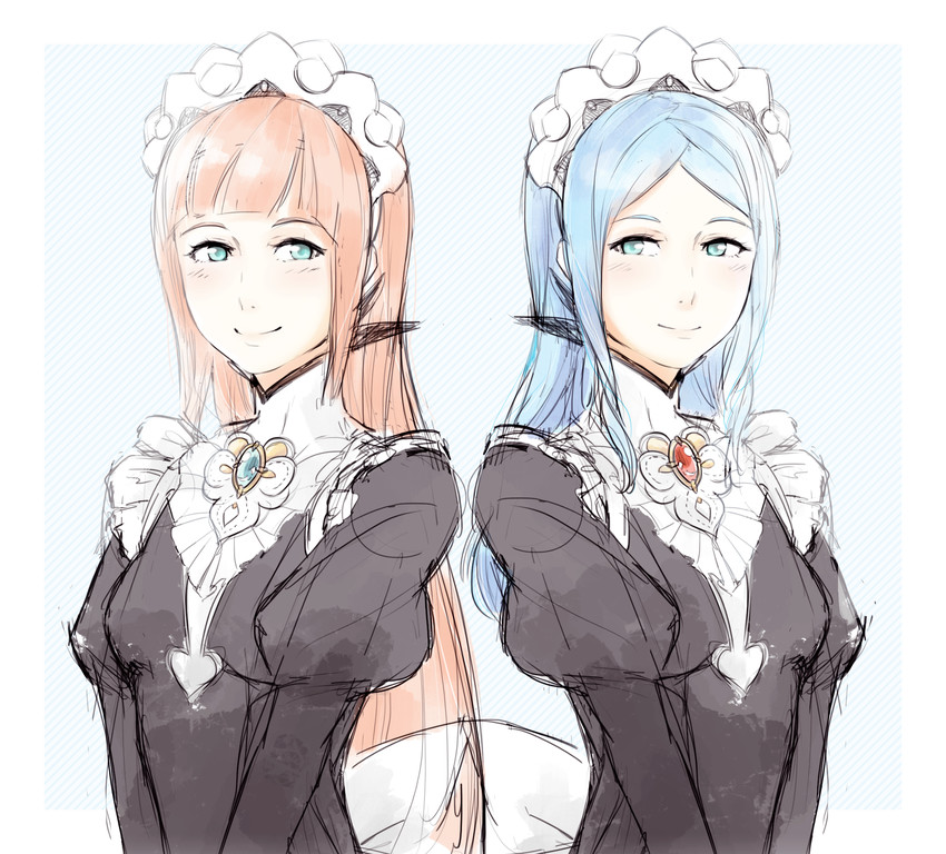 felicia and flora (fire emblem and 1 more) drawn by lithety
