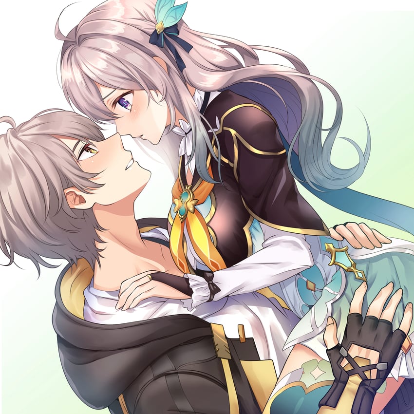 trailblazer, firefly, and caelus (honkai and 1 more) drawn by nanami_kazusa