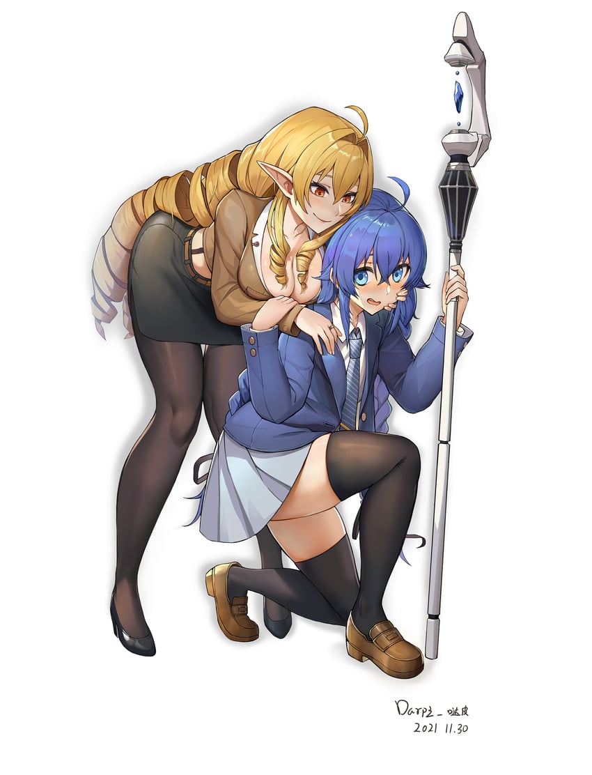roxy migurdia and elinalise dragonroad (mushoku tensei) drawn by darpi