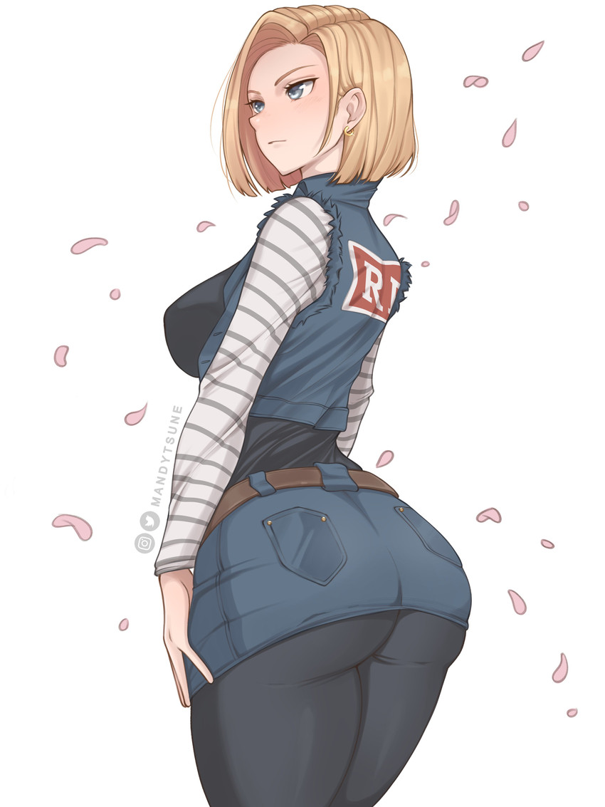 android 18 (dragon ball and 1 more) drawn by mandytsune