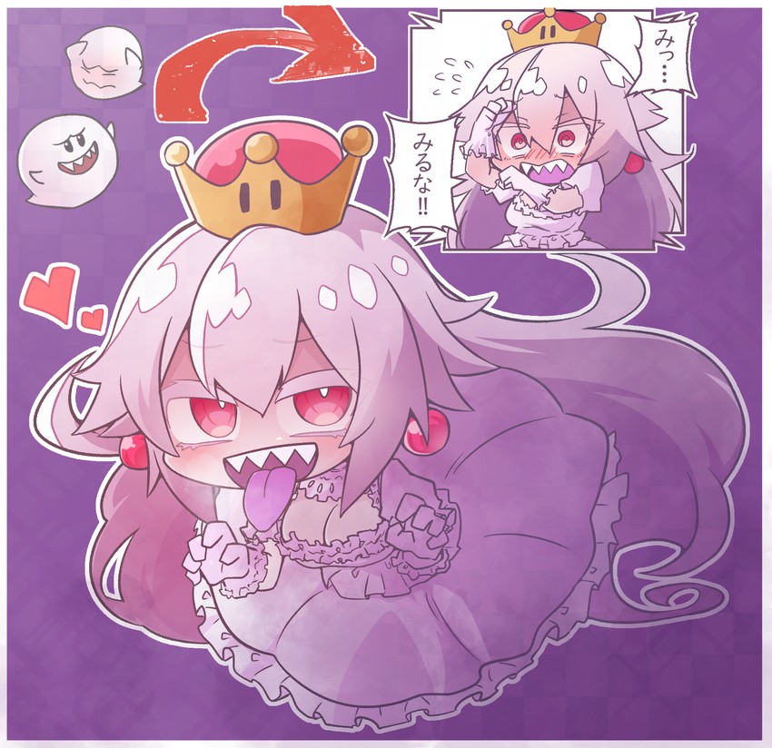princess king boo and boo (mario and 2 more) drawn by rhmainasu