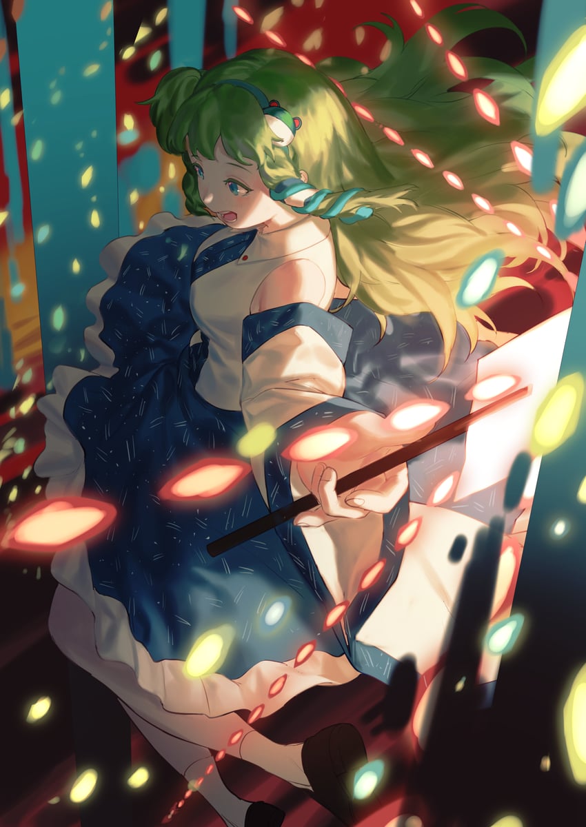 kochiya sanae (touhou and 1 more) drawn by congming_lan
