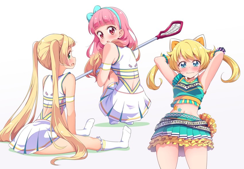 yuki aine, moegi emo, and hinata ema (pretty series and 3 more) drawn by tokunou_shoutarou
